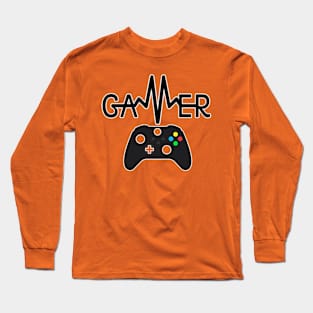 Gamer Heartbeat Xbox Black Long Sleeve T-Shirt